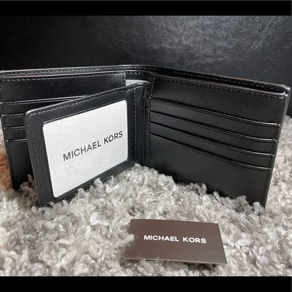 NWT Michael Kors Mens Pebbled Leather Billfold Wallet - Picture 3 of 5